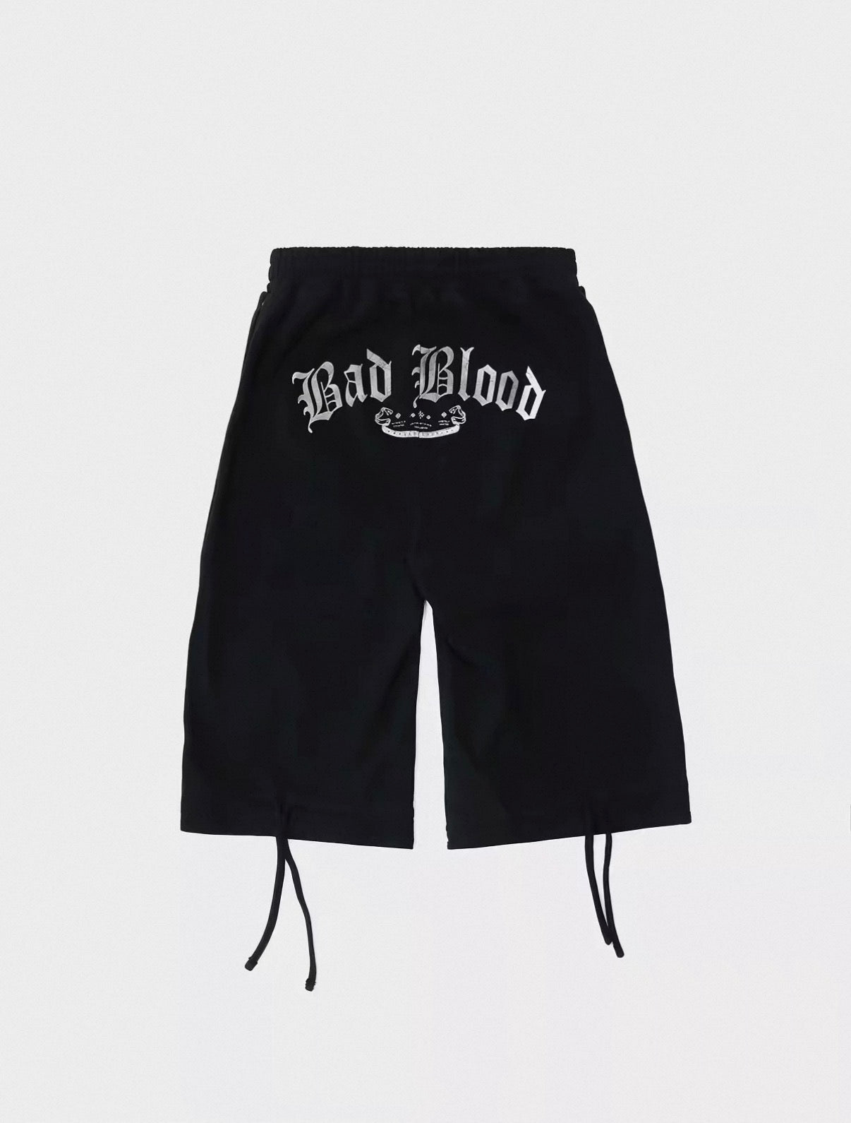 Bad blood Oval Lion Logo Drawstring Knee Length Sweat Shorts