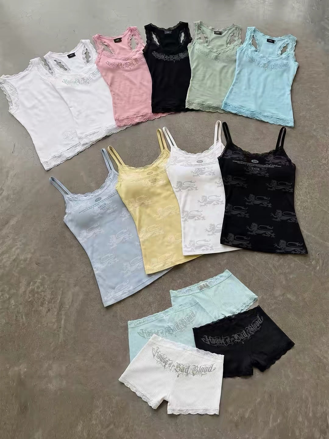 BADBLOOD House of Bad Blood Lace Racerback Tank Top