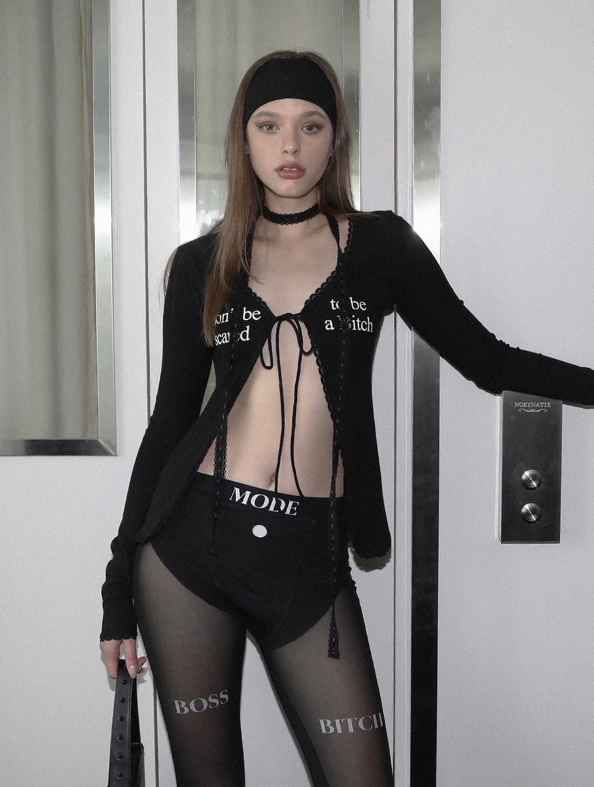Badblood Don't Be Scared Tie Cardigan