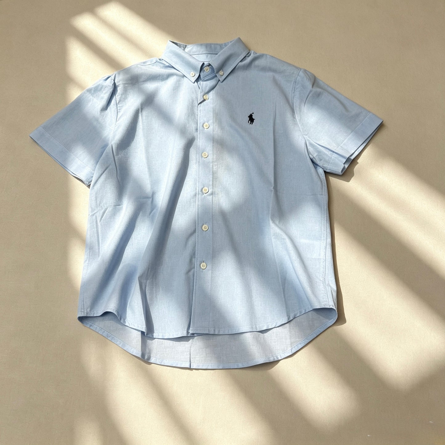 Polo 棉麻 Classic Fit Button-Down Collar Linen Short-Sleeve Shirt