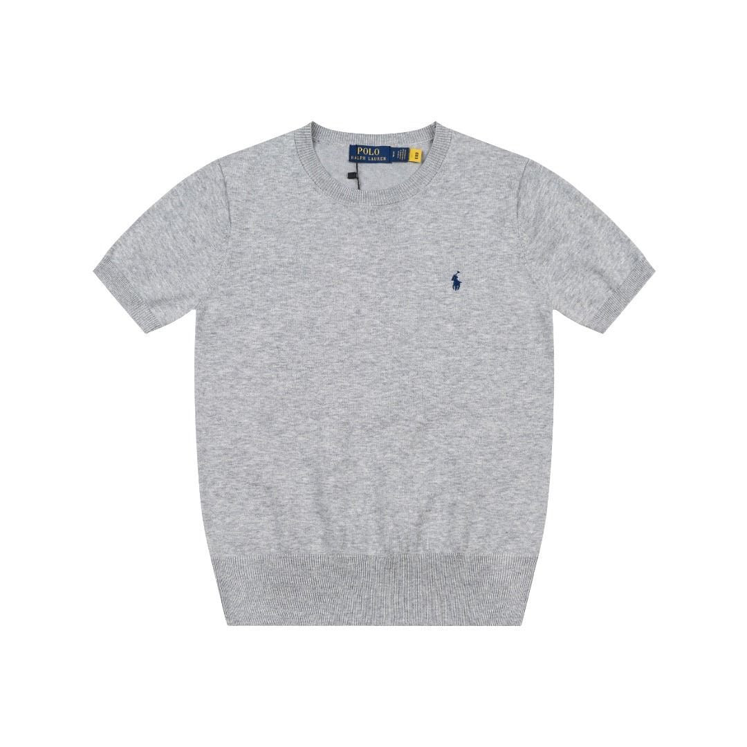 Polo Solid Crewneck Short-Sleeve Knit Sweater