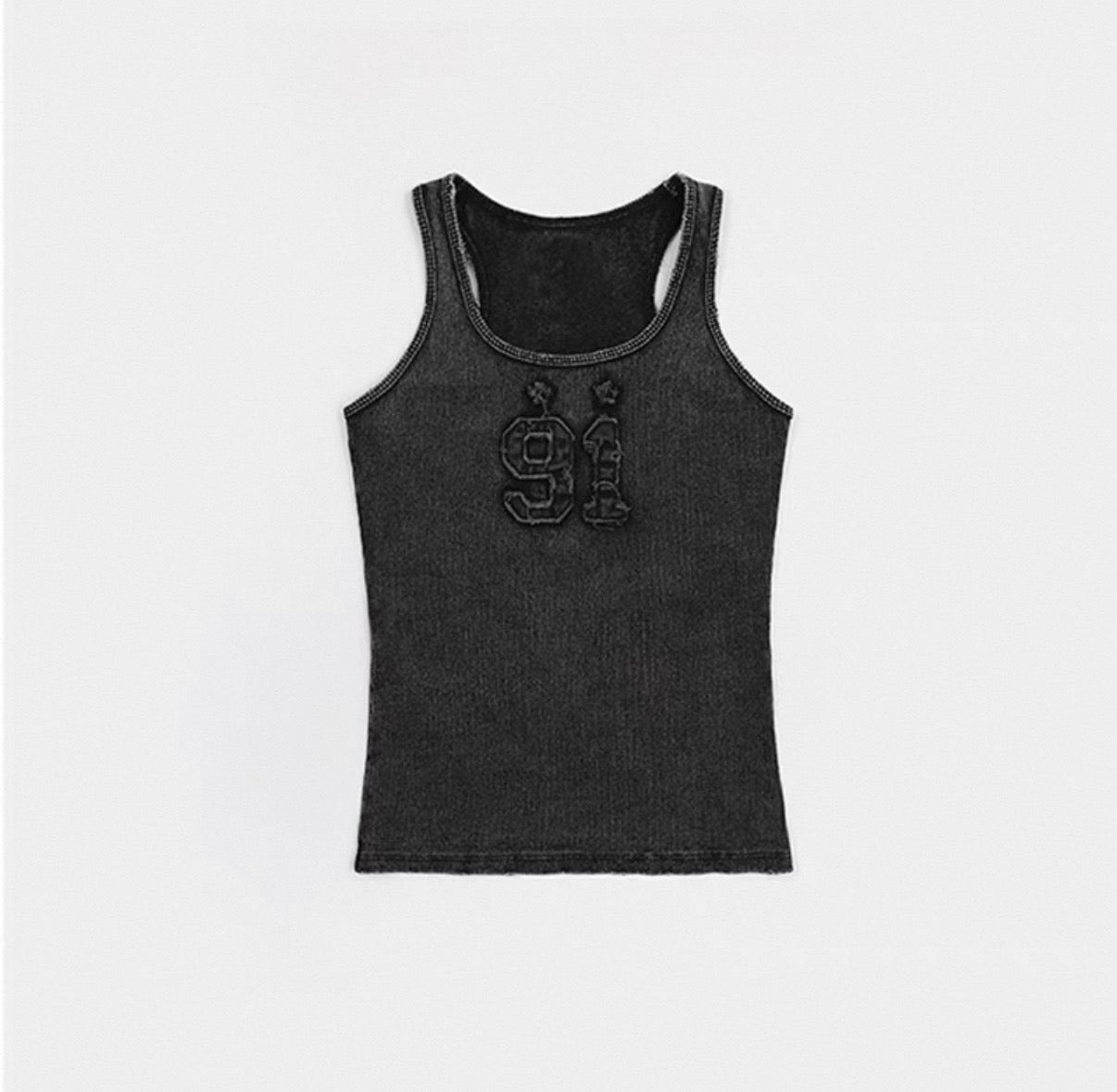 Badblood Vintage Washed 91 Patch Ribbed Tank Top
