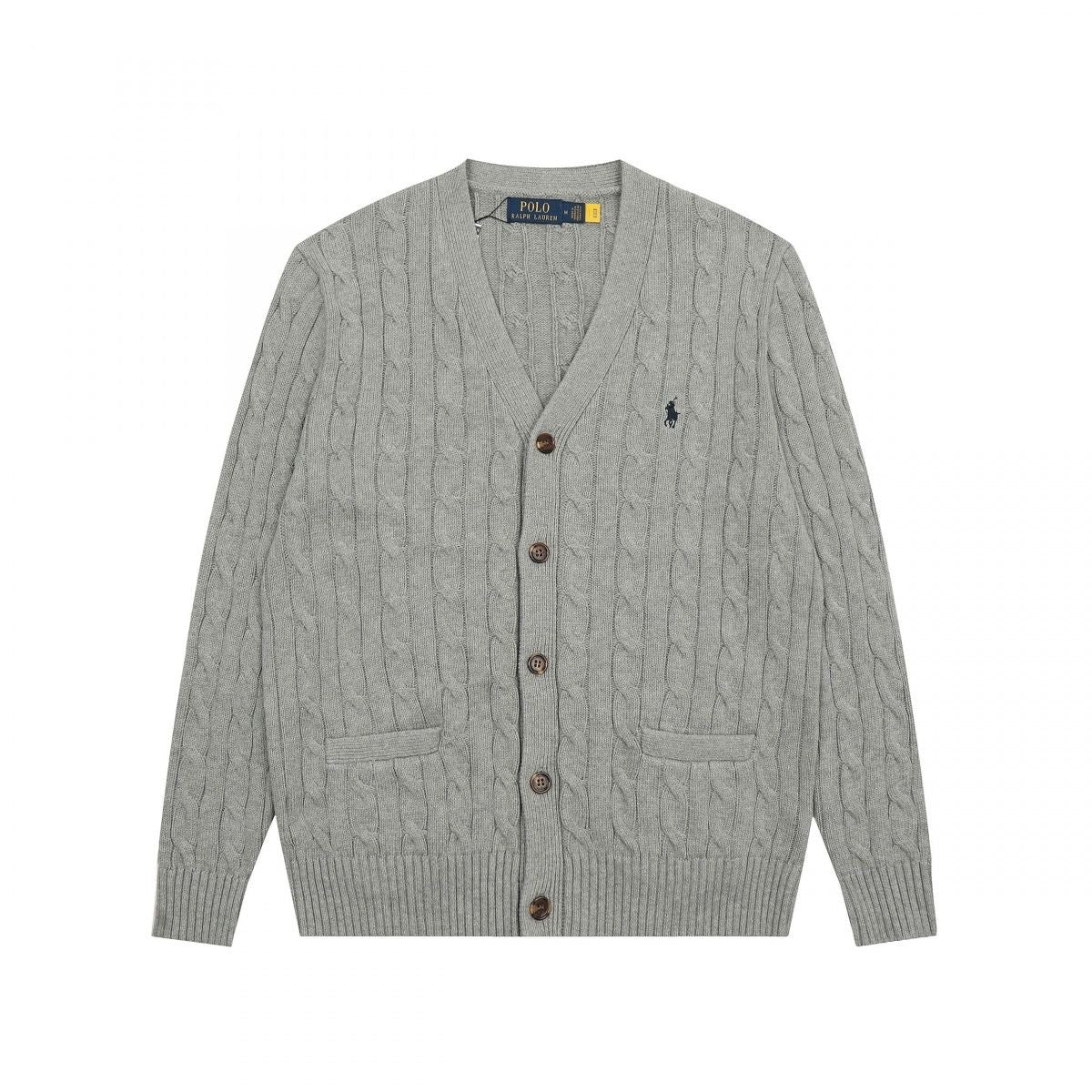 PoLo Cable-Knit Wool-Cashmere Cardigan