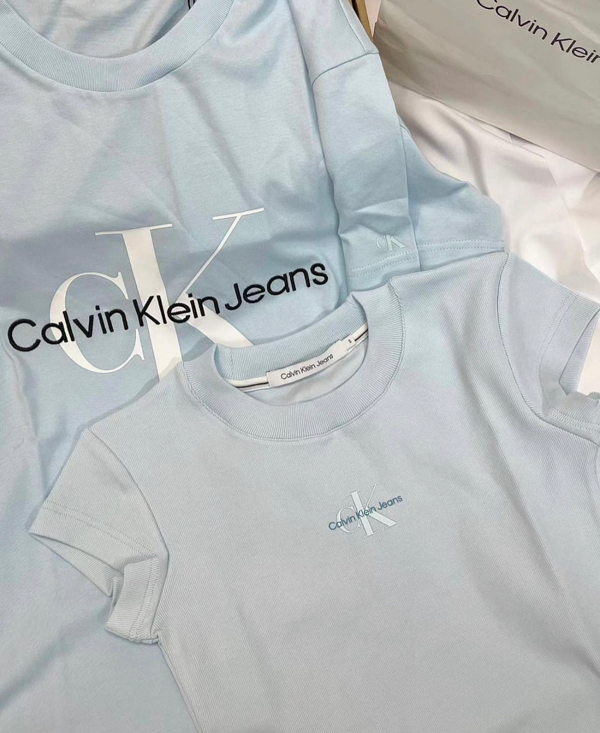 Calvin Klein Jeans Monogram Tee- Baby Blue