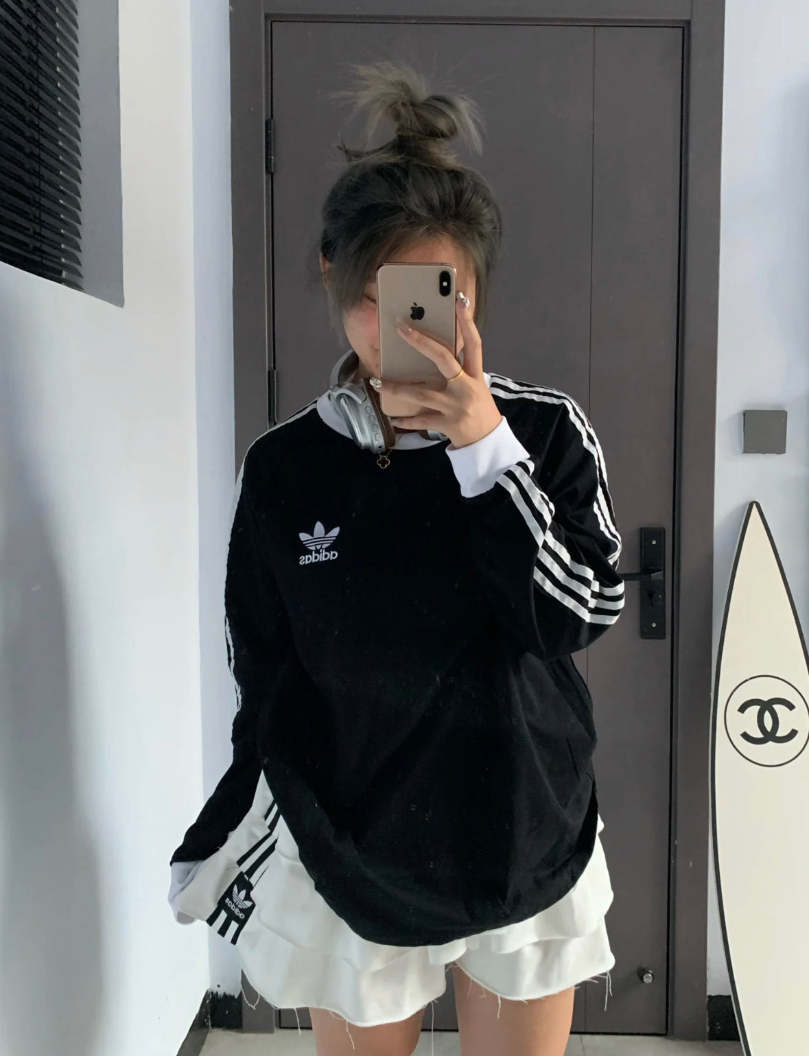 Adidas round neck sports longs tee