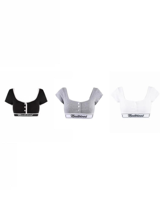 Badblood w-bra20-074Organic Cotton 1/2 Tea Bra