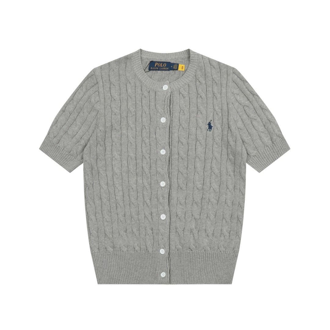 Polo Ralph Lauren Women's Short-Sleeve Cable-Knit Cotton Cardigan