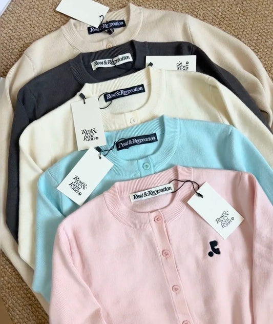 RR Logo cropped cardigan