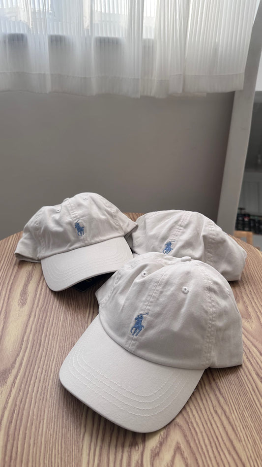 Polo cup White x babyblue