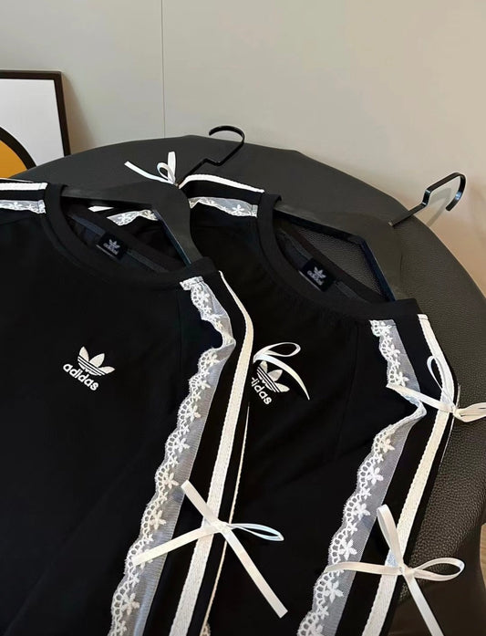 Adidas bow tie remake long tee - Black
