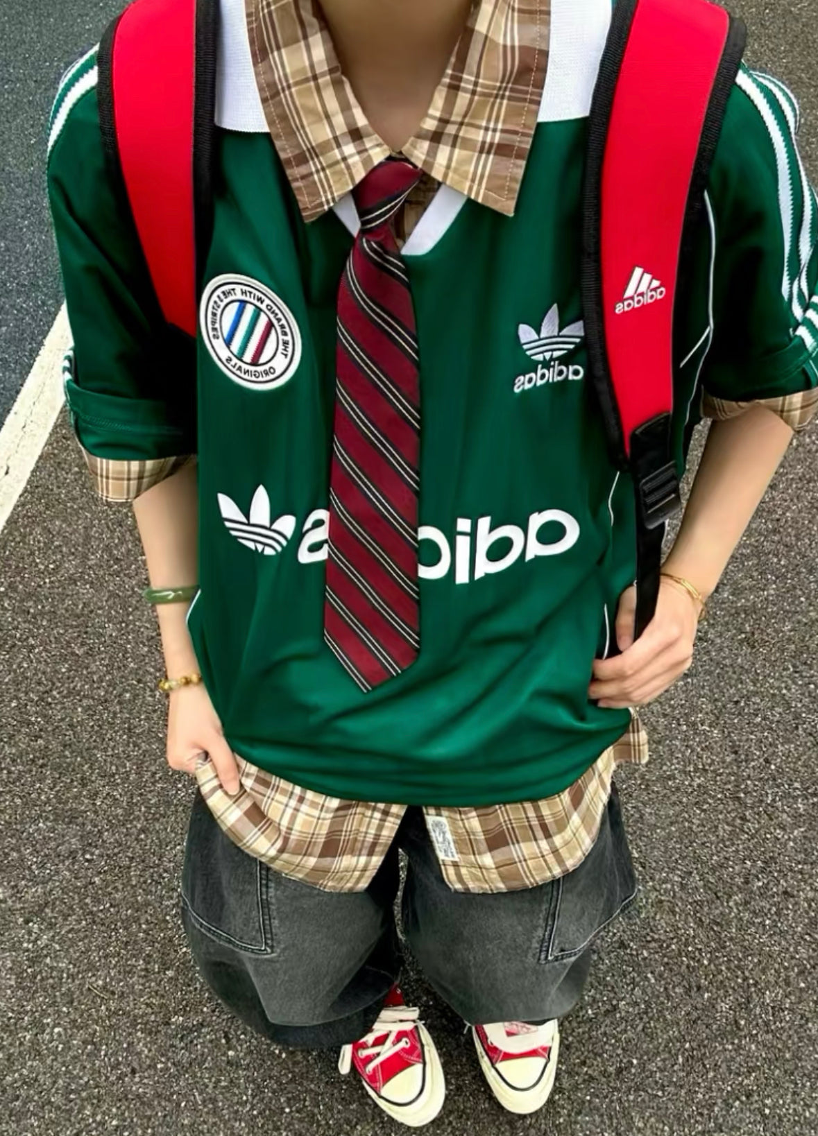 Adidas jersey Top -  Green