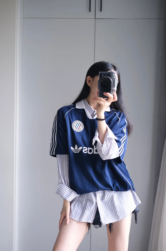 Adidas jersey Top -  Blue