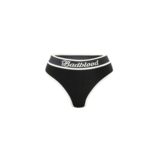 Badblood [w-pnt20-036]Organic Cotton Thong Brief - Black
