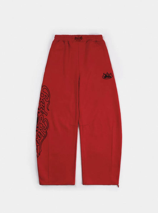Badblood Mystic Capsule 2 Way Curved Jogger Trousers - Red