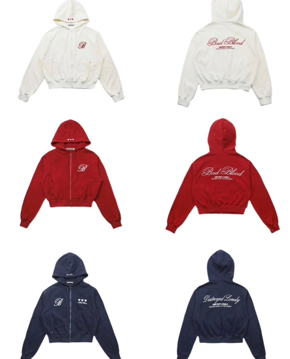 ［w-hde24-021] Classic Logo Hooded Zip-Up