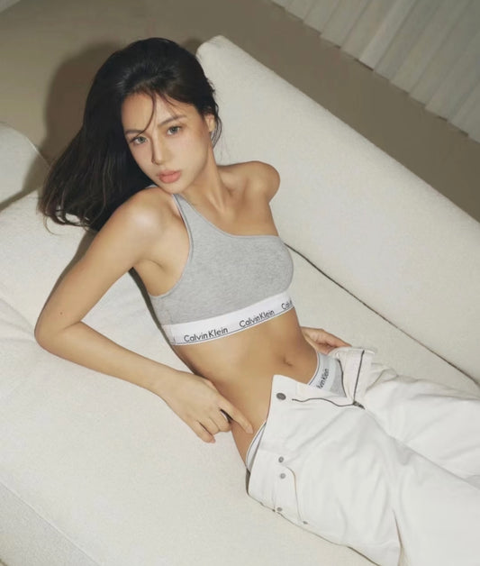 Ck斜肩bra top set