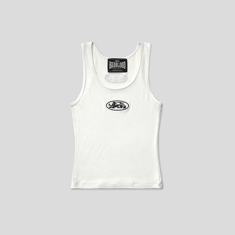Badblood Mystic Tank Slim Fit - White