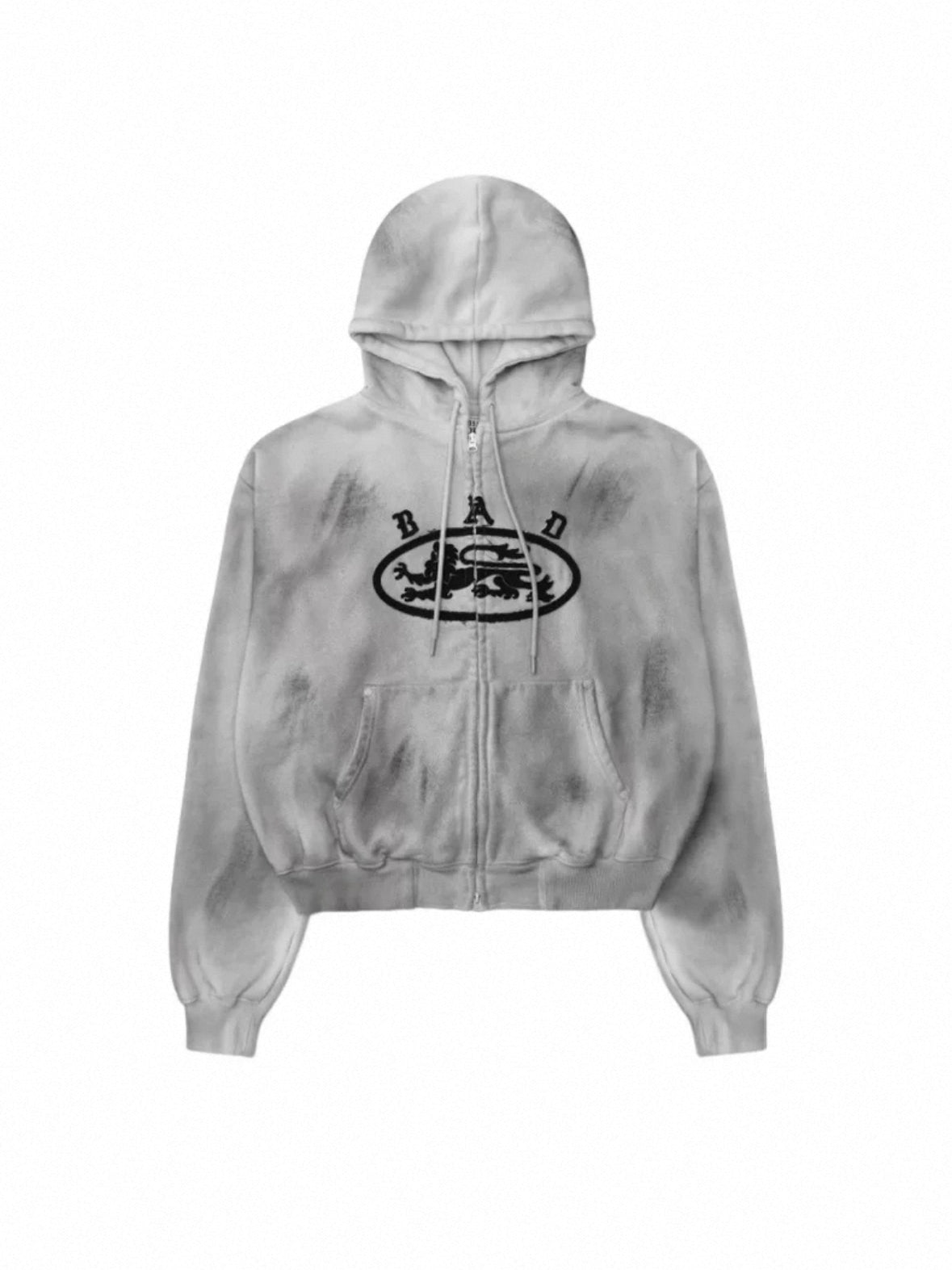Bad blood Lion Patch Hoodie - Washed White