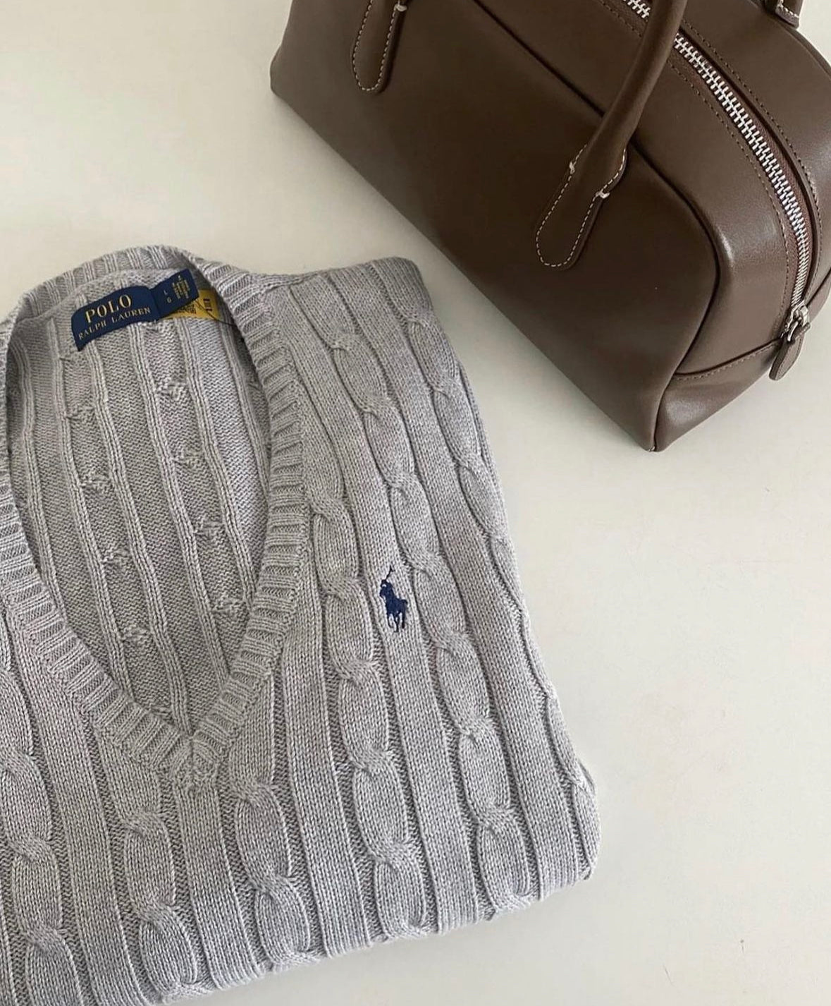 Polo v-neck sweater