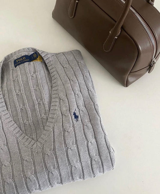 Polo v-neck sweater