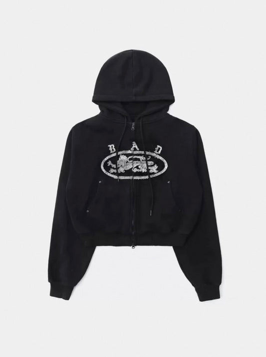 Bad blood Lion Patch Hoodie - Black