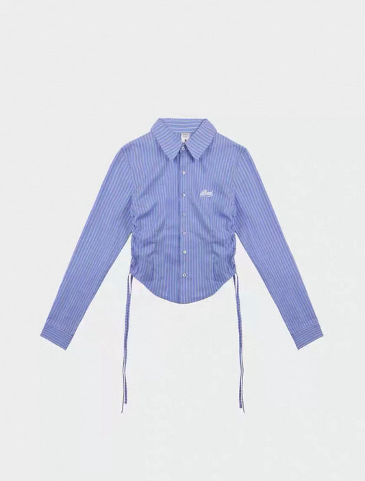 Badblood Shirring Shirt Slim Fit Blue