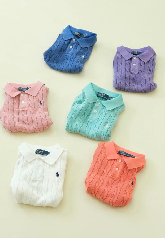 Polo Sweater(polo領大麻花)