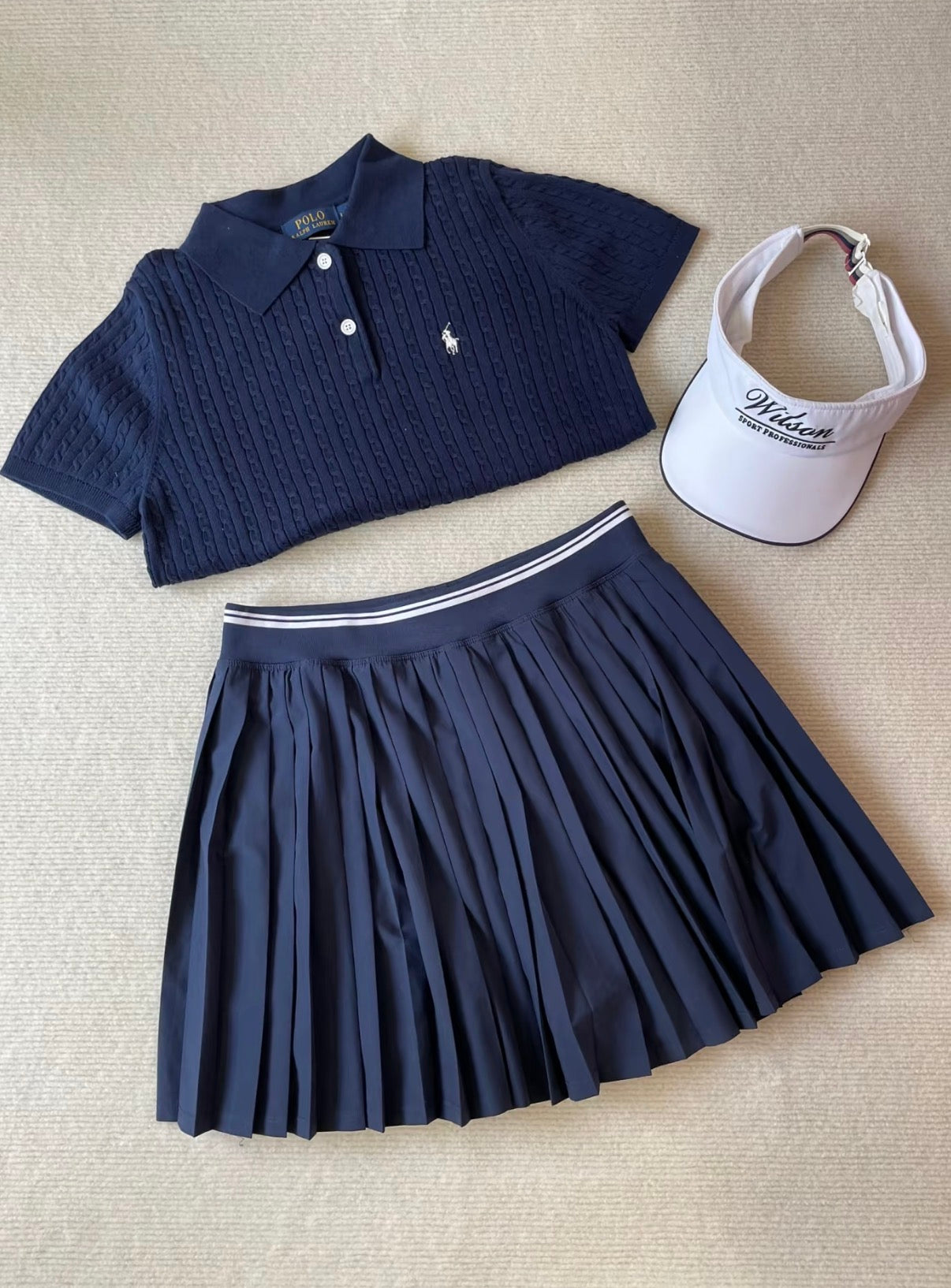 Polo Sweater(polo領細麻花)