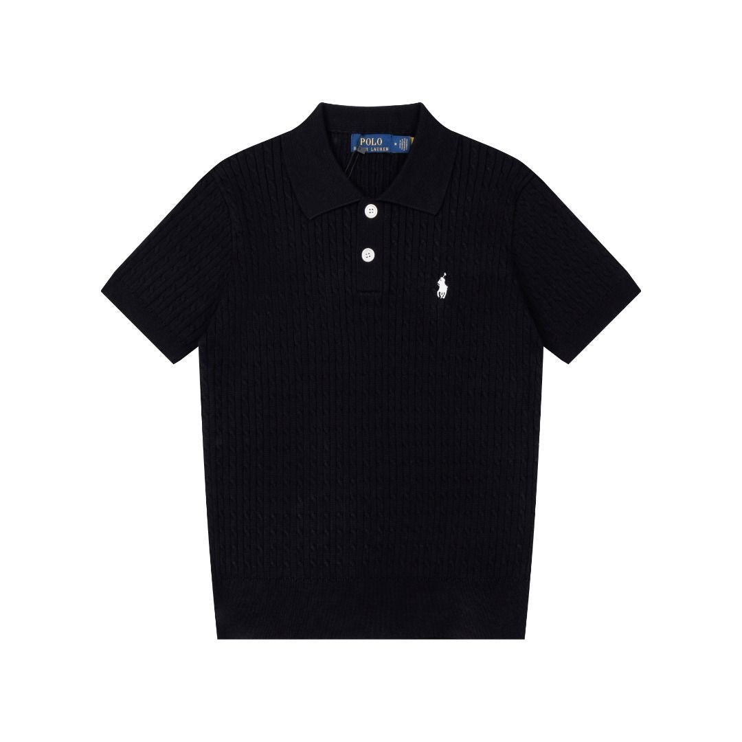 Polo Sweater(polo領細麻花)