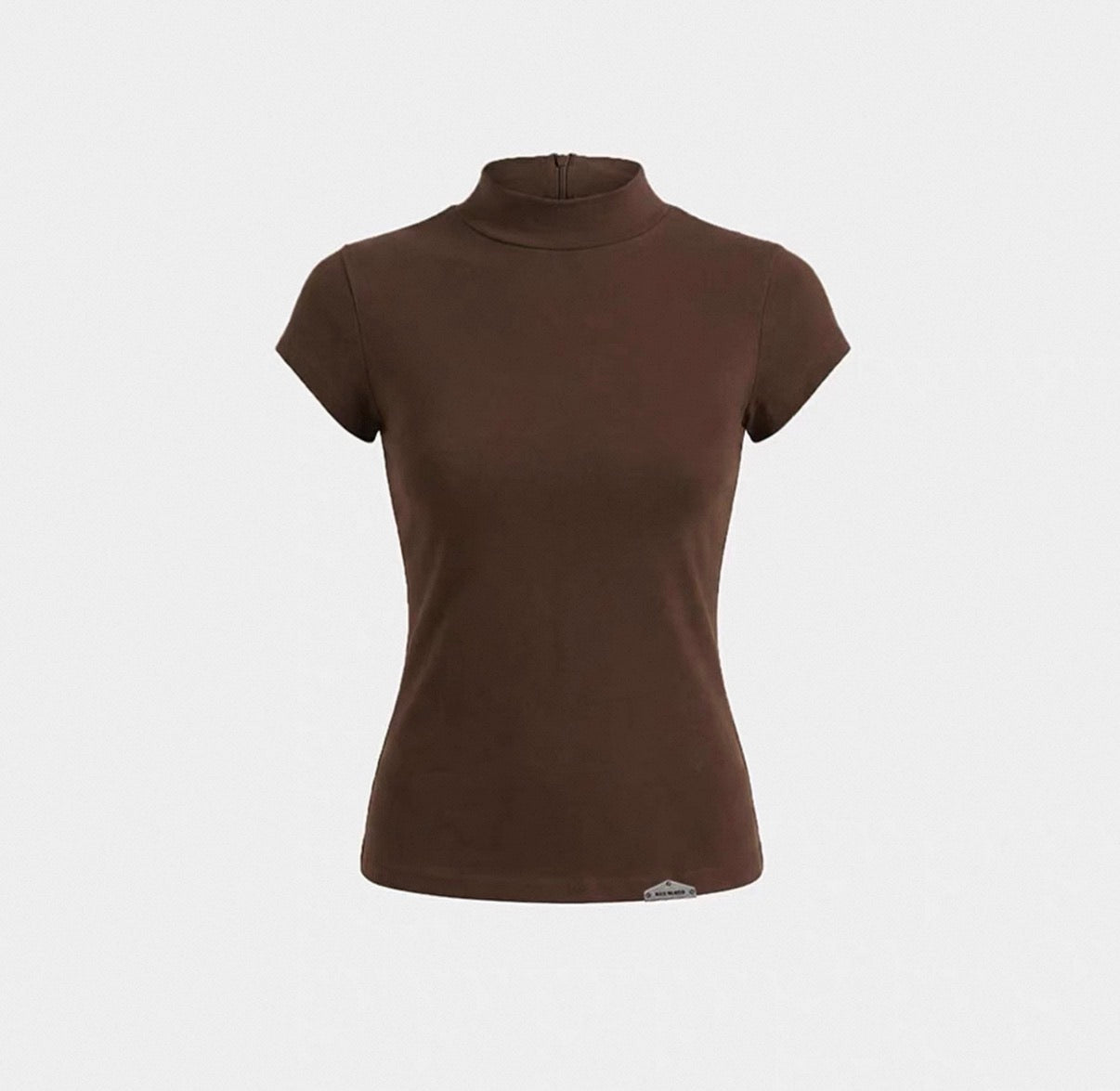 Bad blood Leopard Print Mock Neck Short Sleeve Top