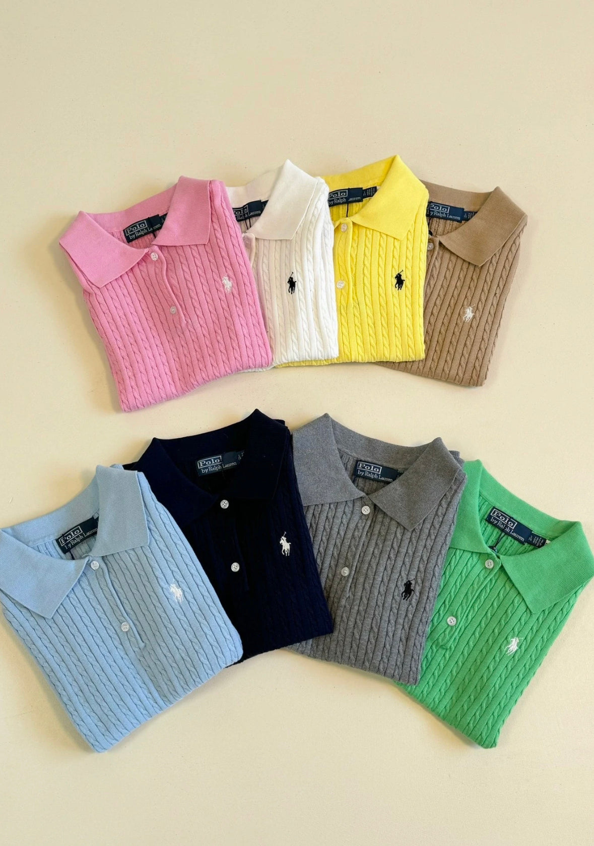 Polo Sweater(polo領細麻花)