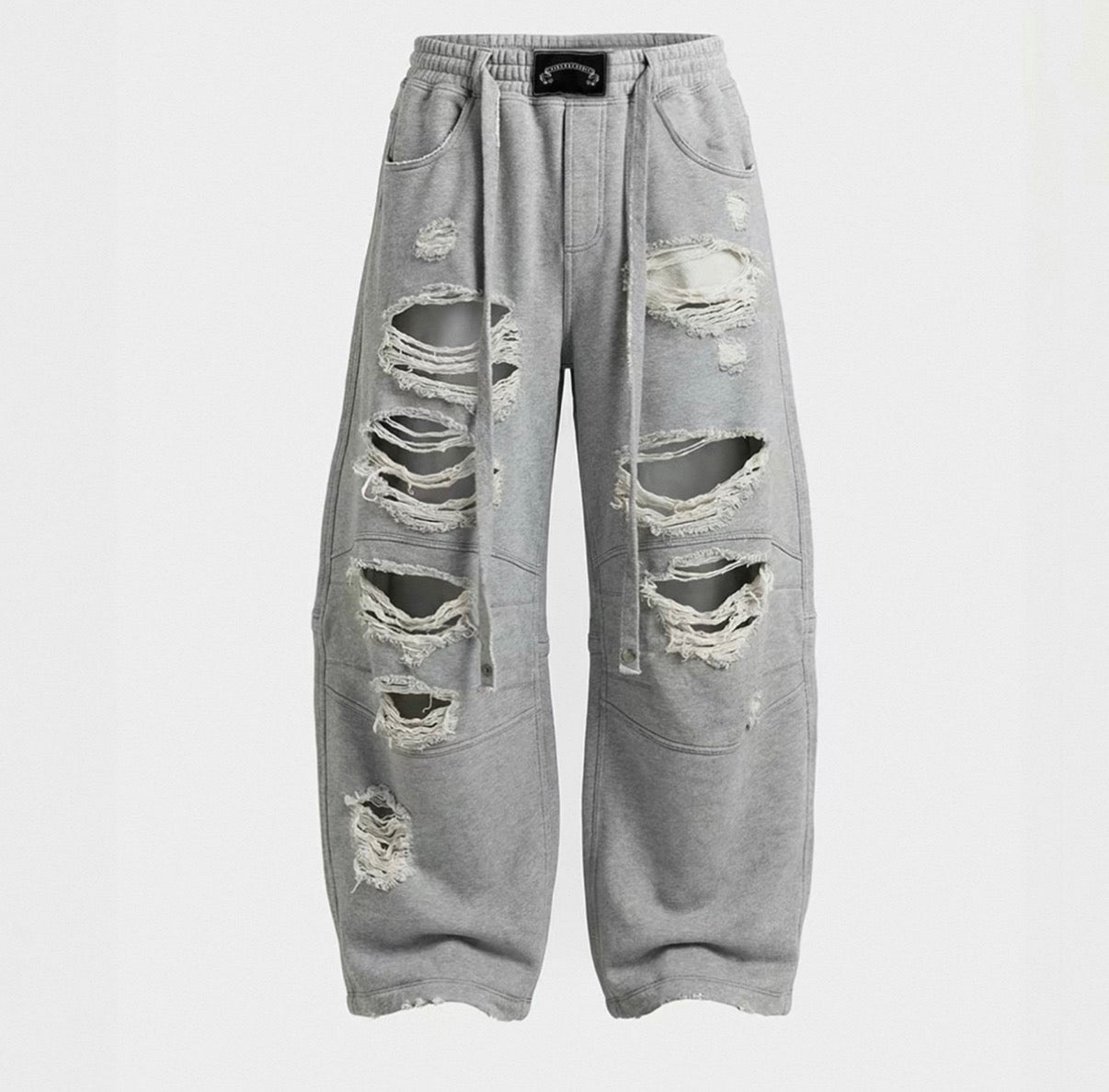 Badblood Multi Rip Baggy Drawstring Sweat Pants