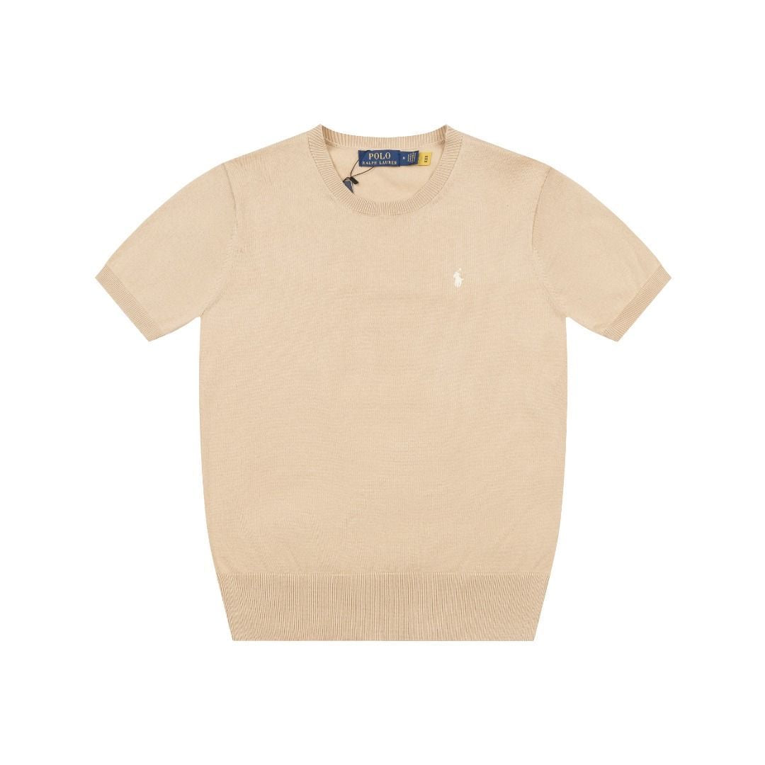 Polo Solid Crewneck Short-Sleeve Knit Sweater