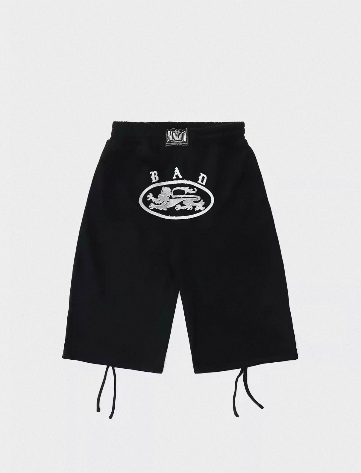 Bad blood Oval Lion Logo Drawstring Knee Length Sweat Shorts