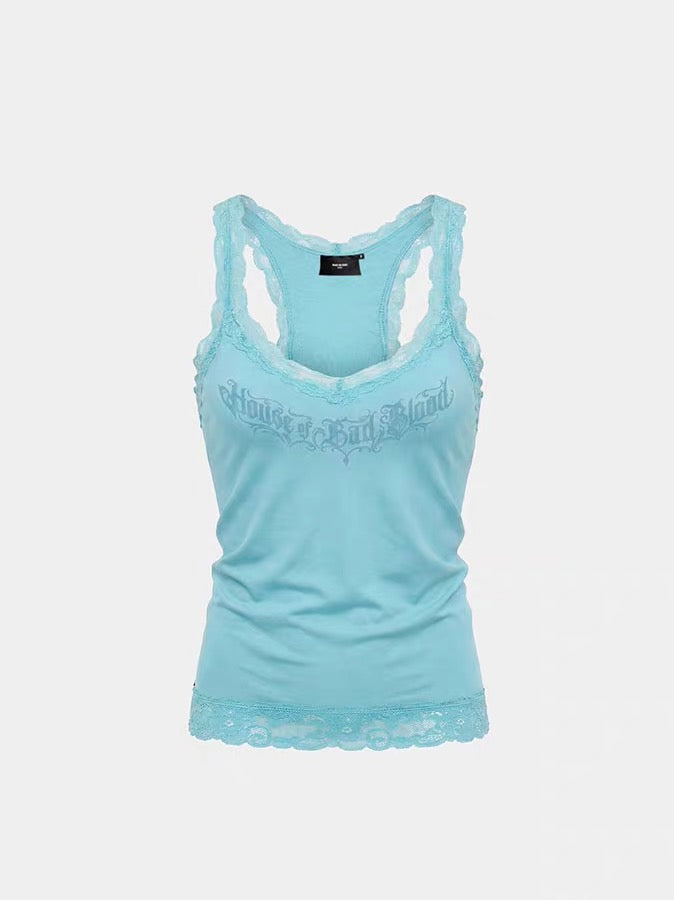 BADBLOOD House of Bad Blood Lace Racerback Tank Top