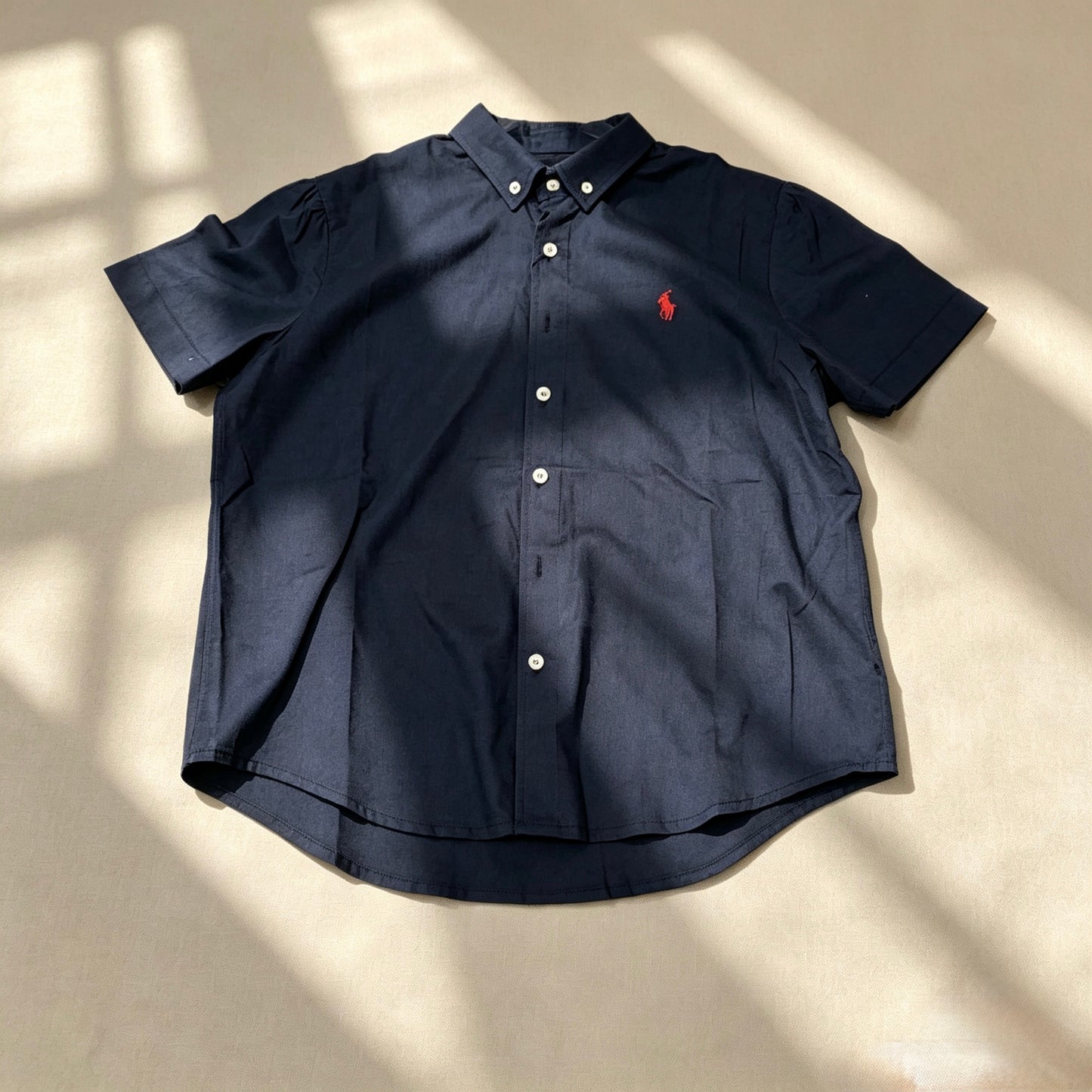 Polo 棉麻 Classic Fit Button-Down Collar Linen Short-Sleeve Shirt