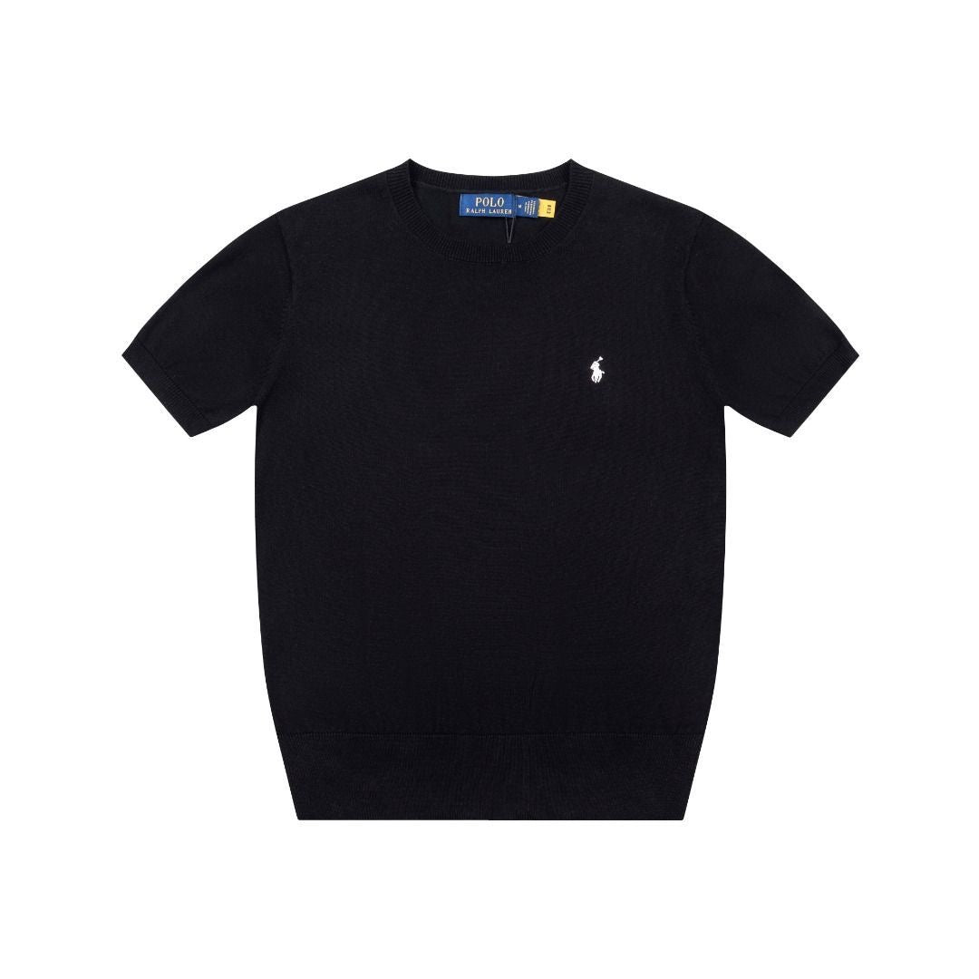 Polo Solid Crewneck Short-Sleeve Knit Sweater
