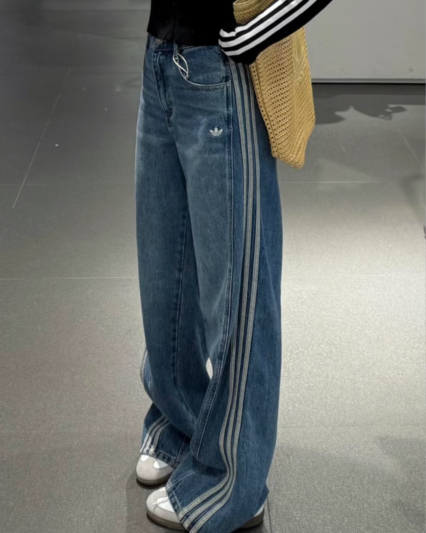 Adidas Originals Relaxed Loose Denim Pants
