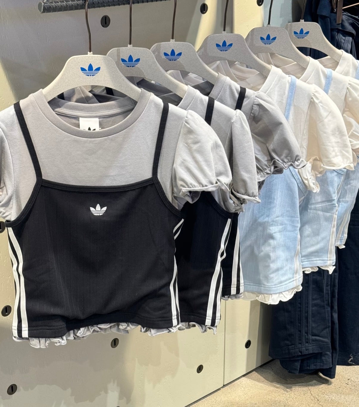adidas Originals Women 2-in-1 Camisole Puff Short Sleeve Top