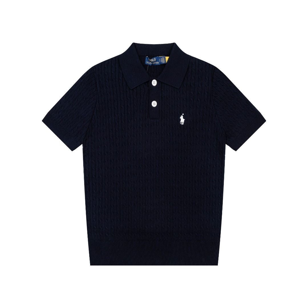 Polo Sweater(polo領細麻花)