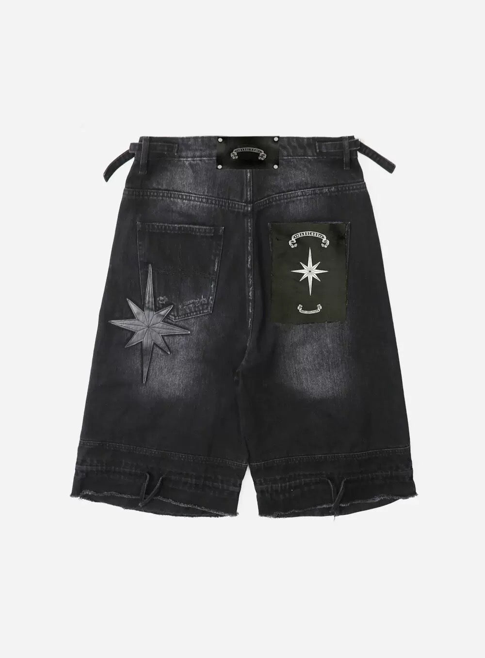 Badblood Convex Denim Long Bermuda Pants