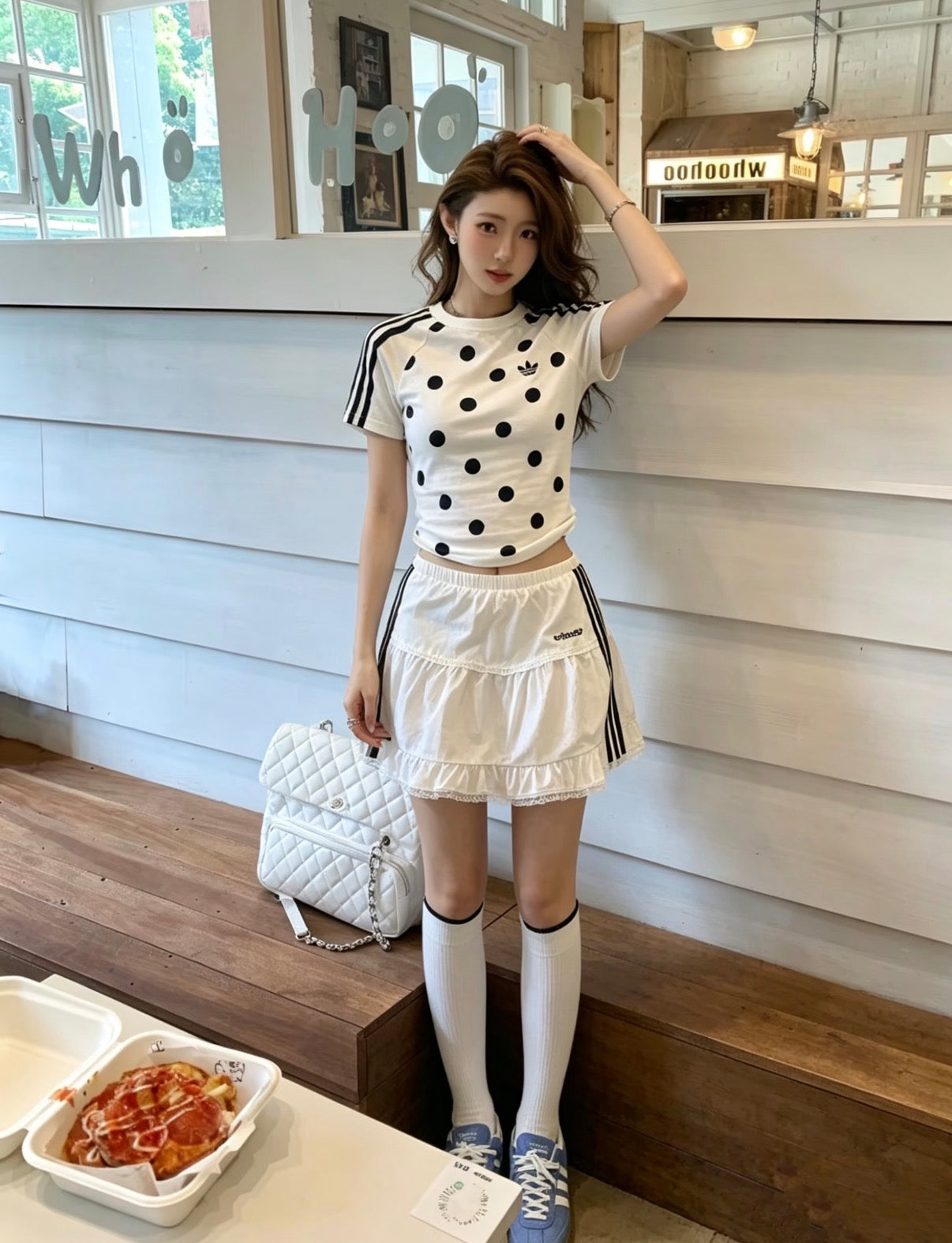 adidas Originals Polka Dot Slim Short Sleeve Tee