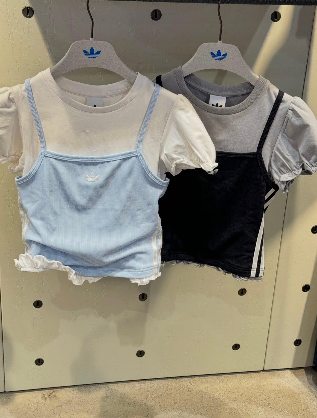 adidas Originals Women 2-in-1 Camisole Puff Short Sleeve Top