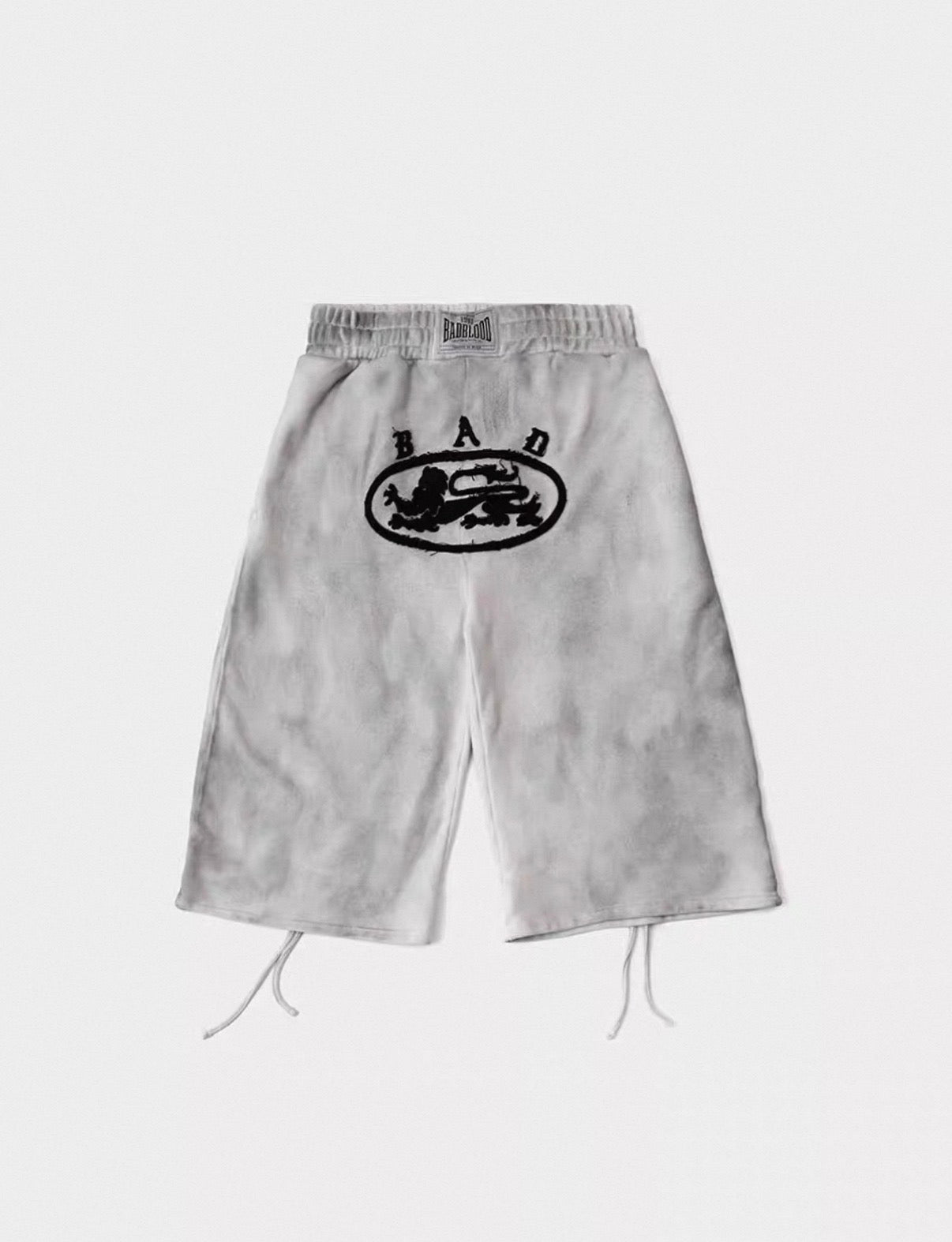 Bad blood Oval Lion Logo Drawstring Knee Length Sweat Shorts