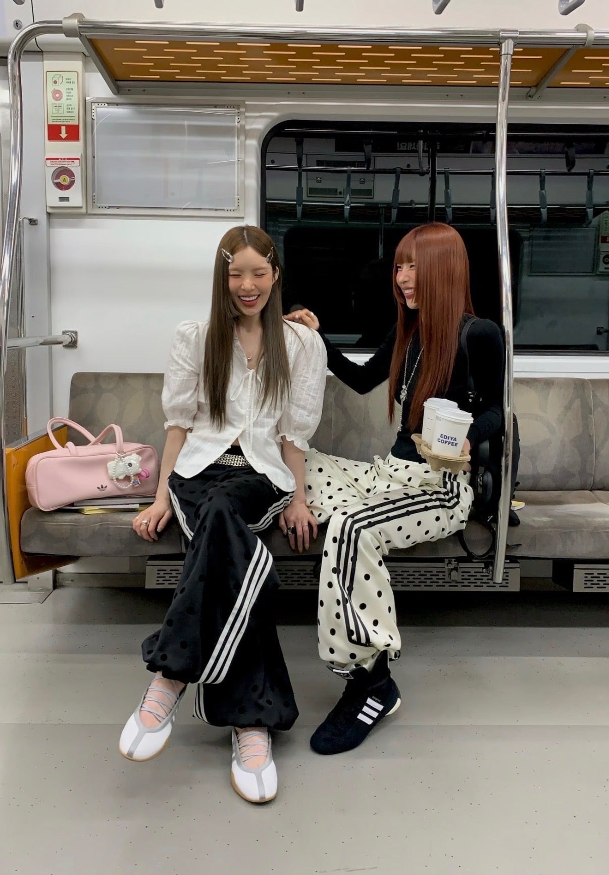 adidas Originals Polka Dot Wide Leg Track Pants
