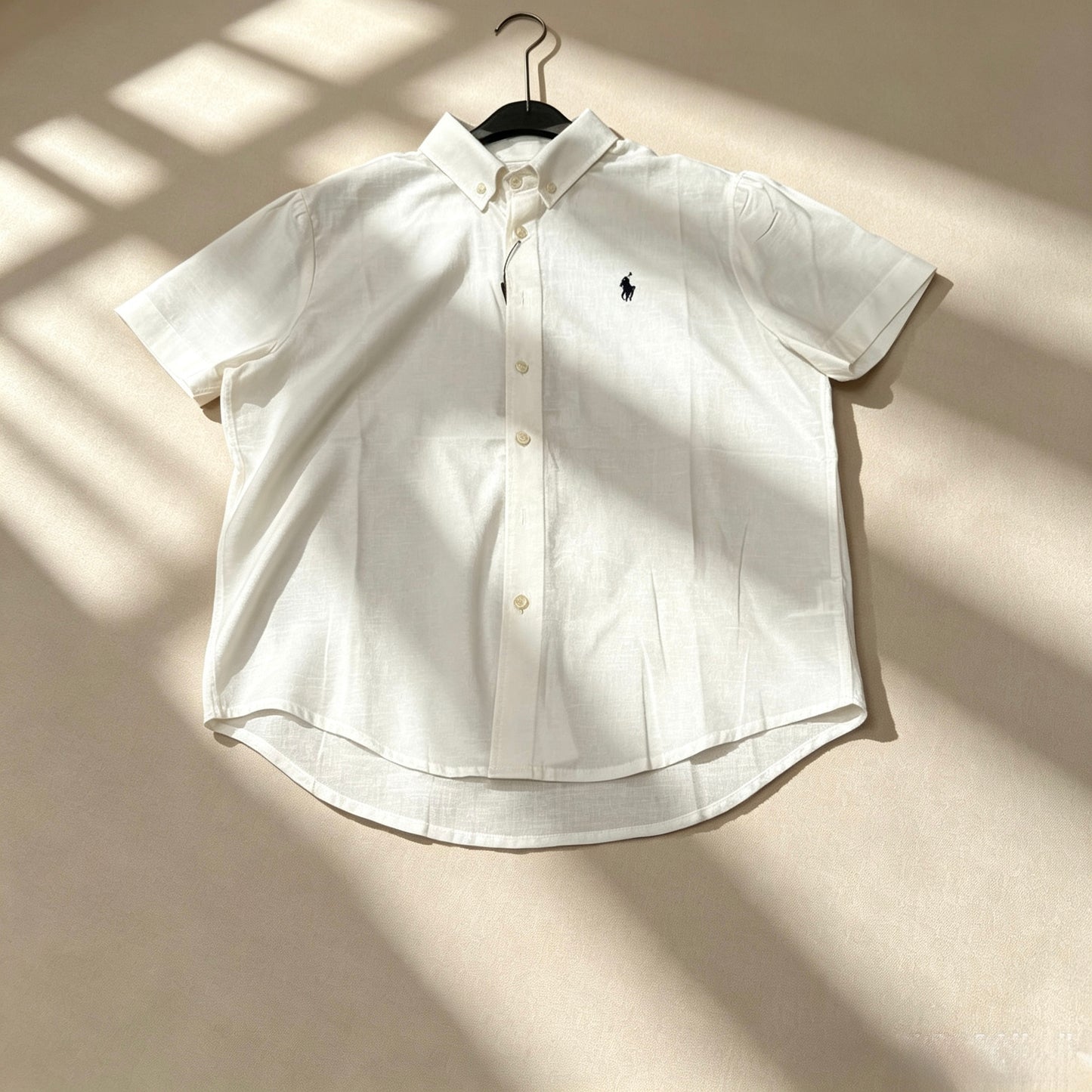 Polo 棉麻 Classic Fit Button-Down Collar Linen Short-Sleeve Shirt