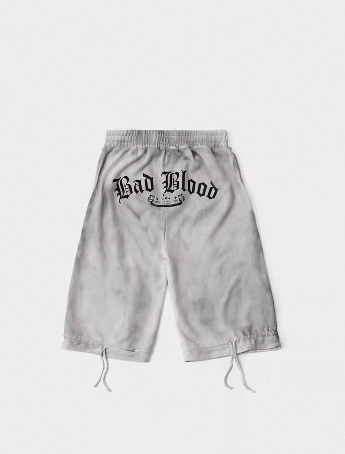 Bad blood Oval Lion Logo Drawstring Knee Length Sweat Shorts