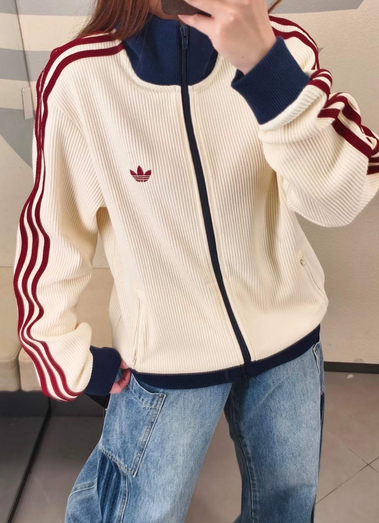 Adidas Originals Men's/Women's Adicolor Classics Waffle Track Top