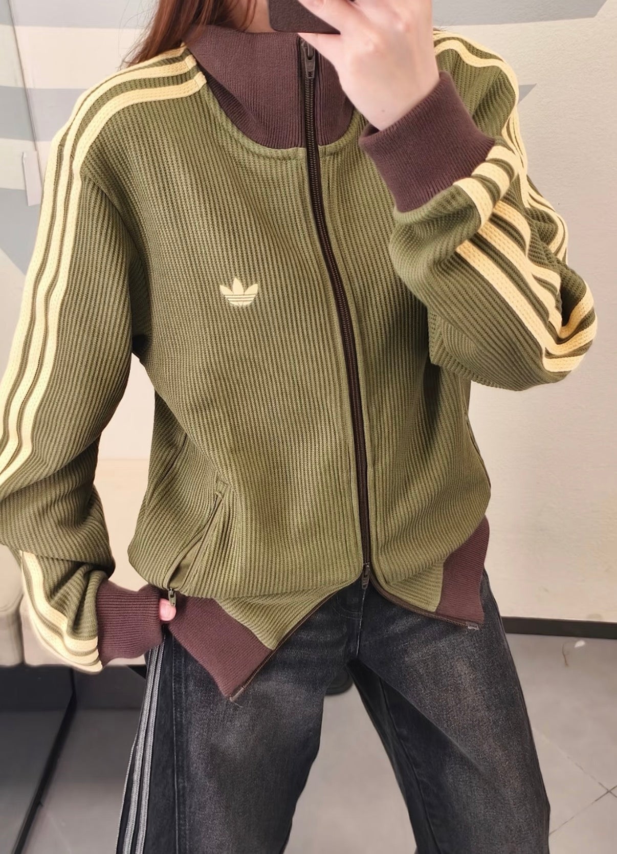 Adidas Originals Men's/Women's Adicolor Classics Waffle Track Top