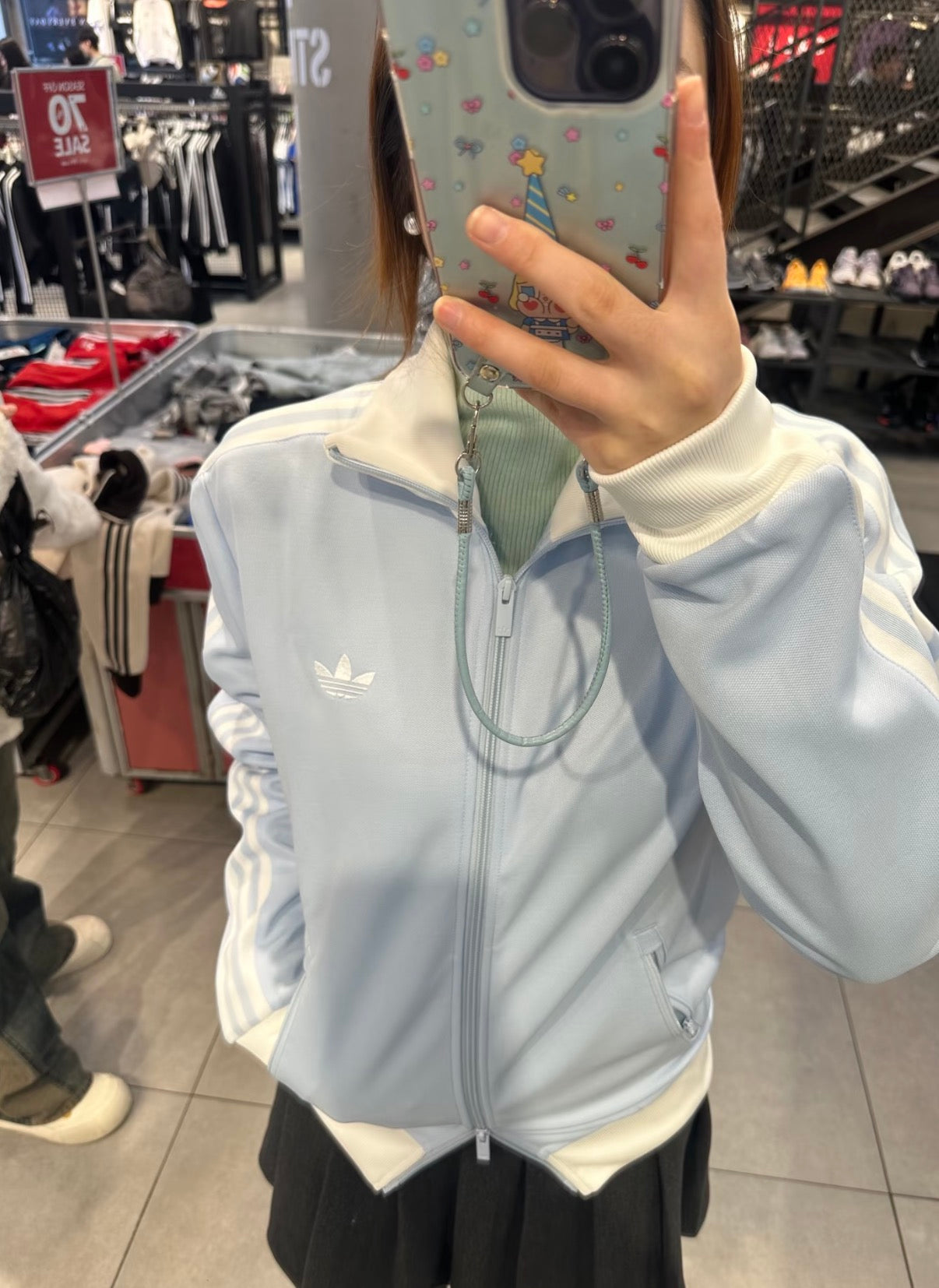 adidas Originals Adicolor Classics Beckenbauer Track Jacket-baby blue